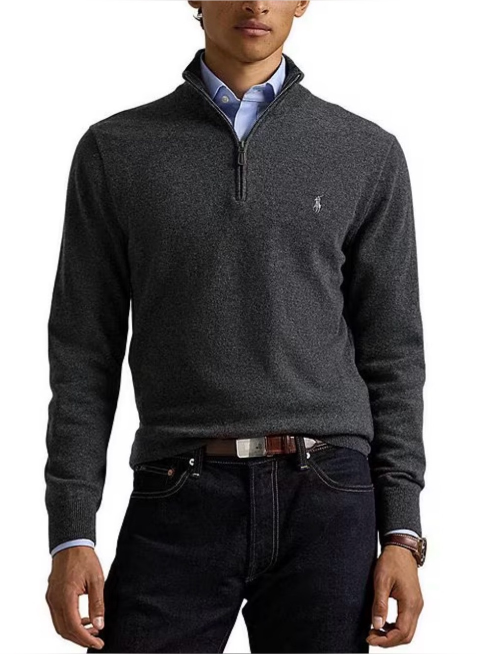 POLO Ralph Lauren 1/4 zip rib knit sweater size men’s small